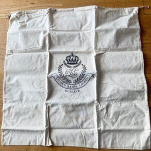 LAUREN RALPH LAURE BEIGE Drawstring Travel Storage Dust Bag large size
